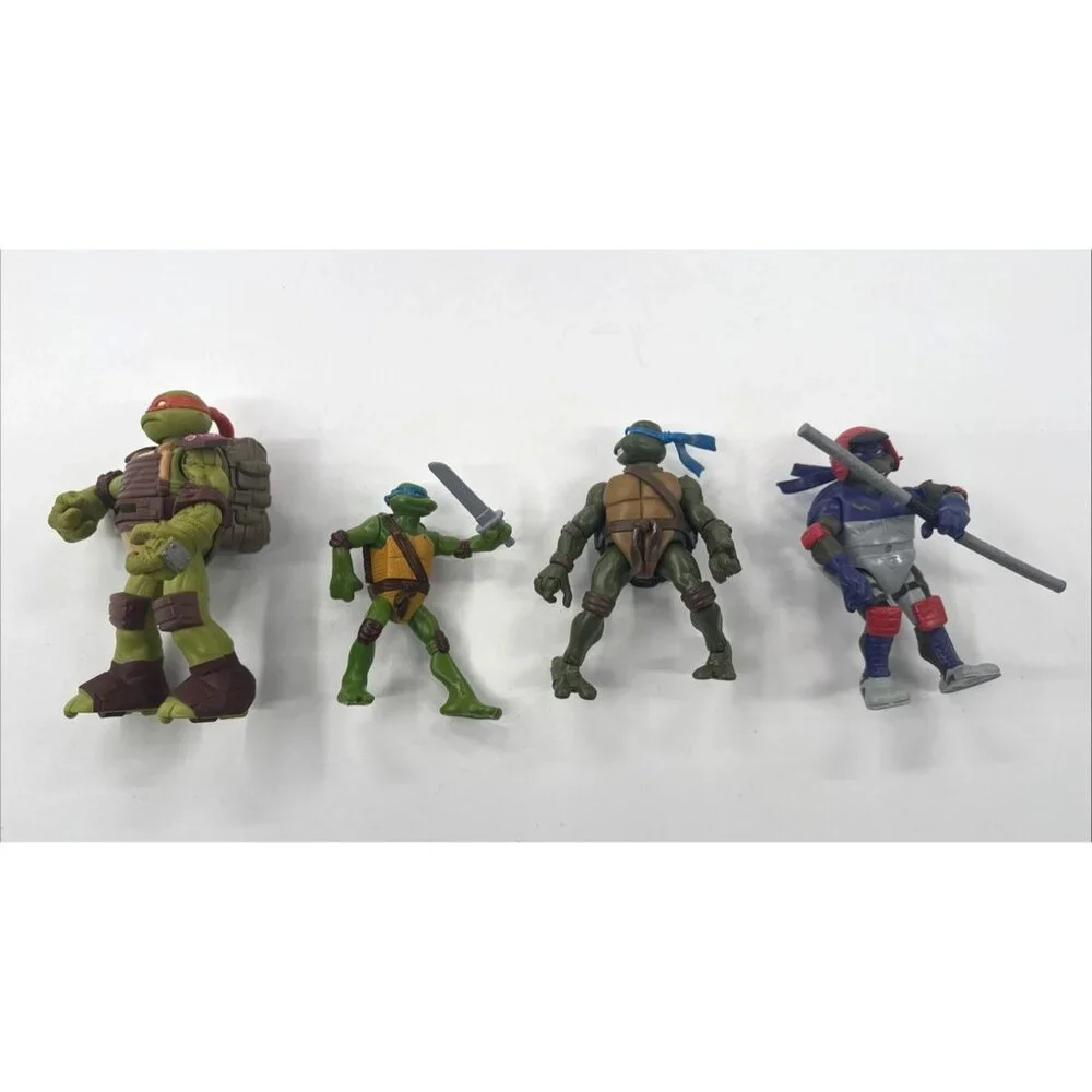 TMNT Action Figure Toys Lot of 4 Poseable Teenage Mutant Ninja Turtles 2003 2012